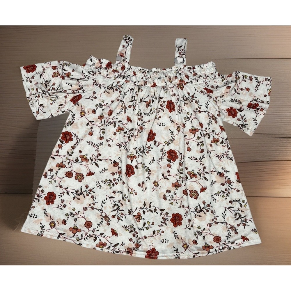 Melloday Anthropologie Floral‎ Smocked Adjustable Strap Blouse Top Women Small